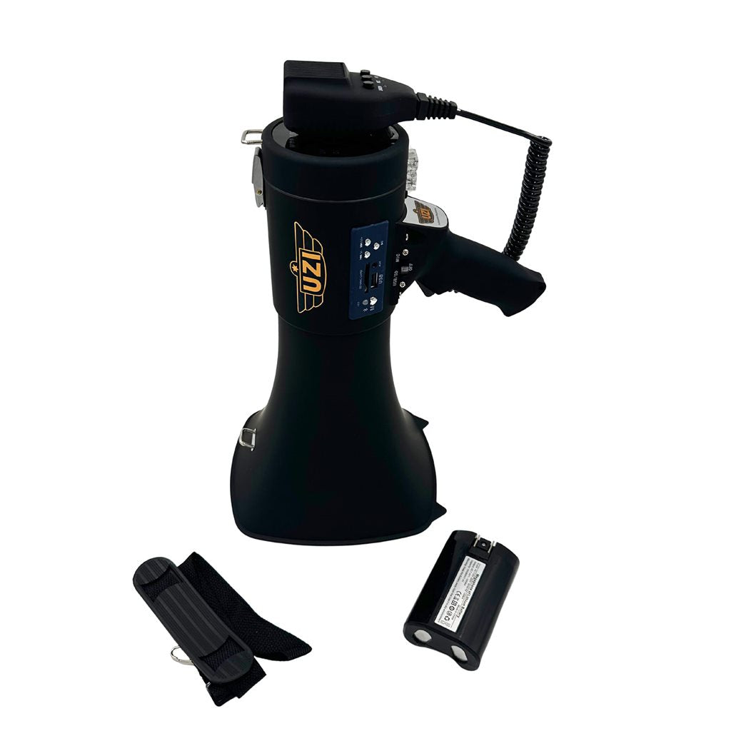 Megáfono profesional 50W Bluetooth, carcasa ABS, color negro