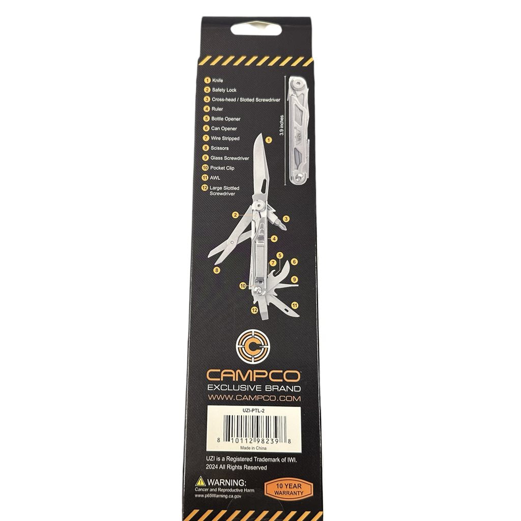 Navaja multiusos MULTI TOOL con 10 funciones y cuerpo de acero inoxidable