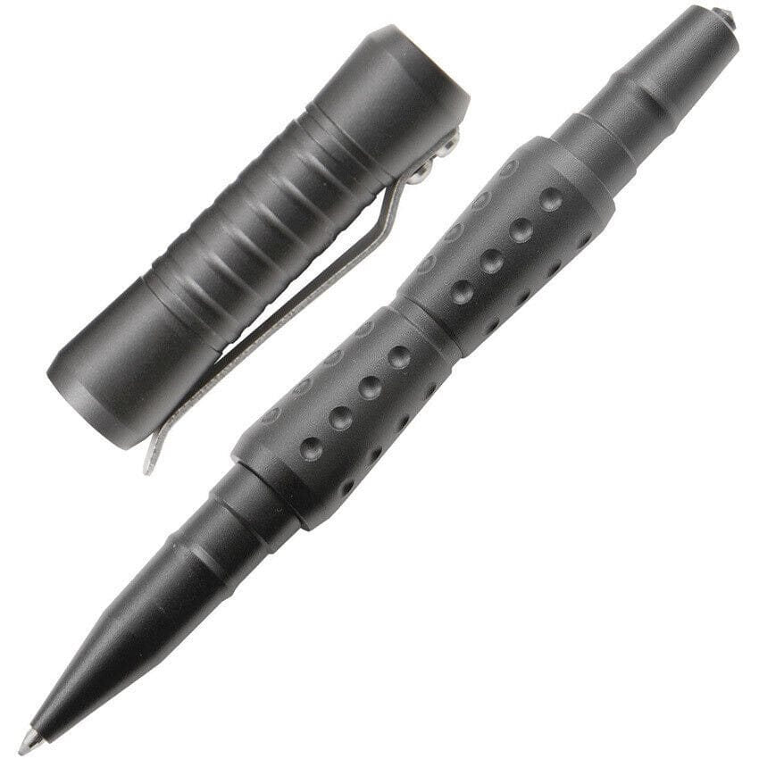 Bolígrafo táctico DEFENDER CARBIDE 19 gris con rompecristales de wolframio