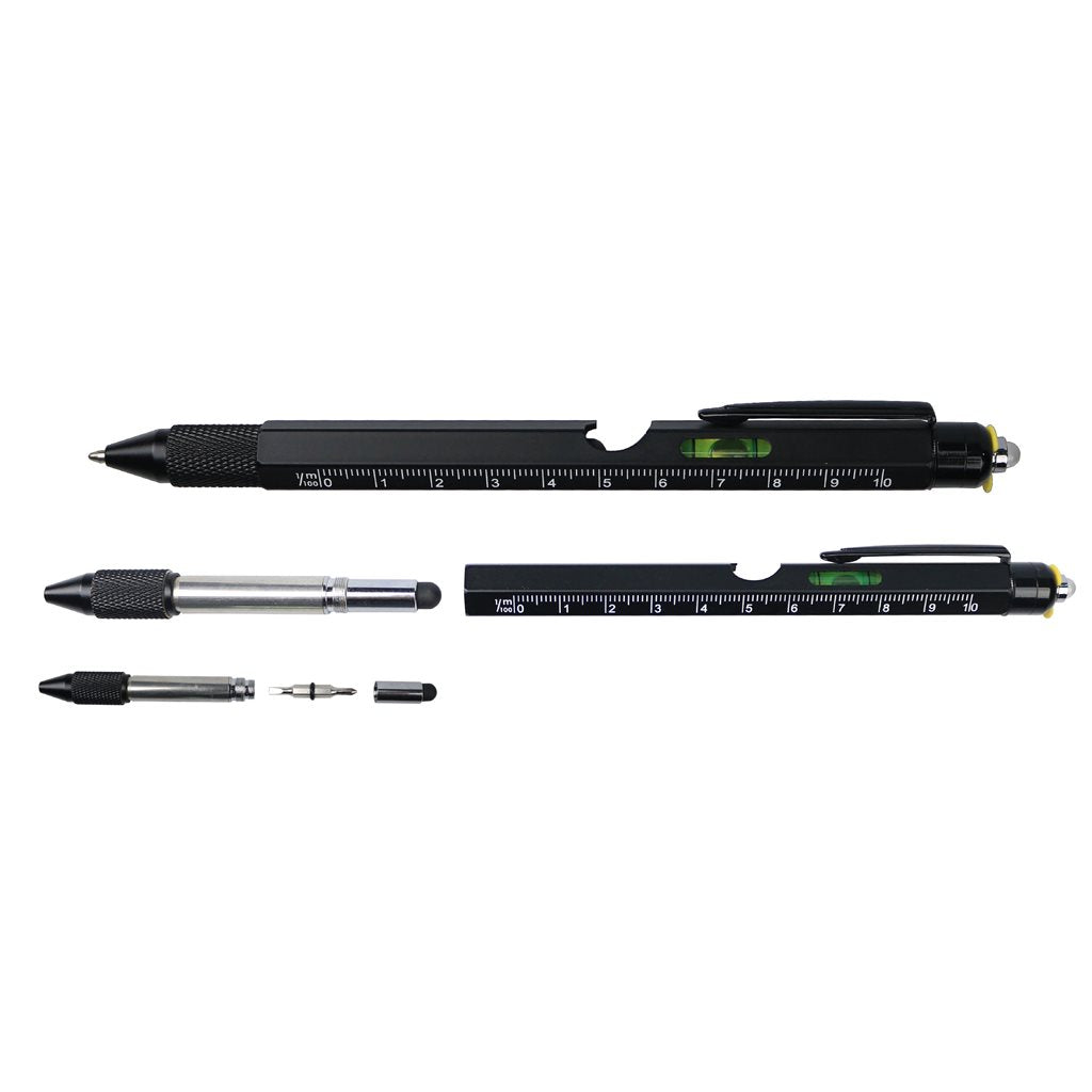 Bolígrafo táctico multifunción TACTICAL UTILITY con regla, stylus y linterna LED
