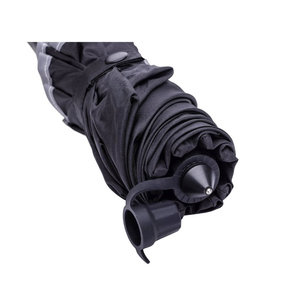 Paraguas táctico plegable negro con rompecristales de carburo