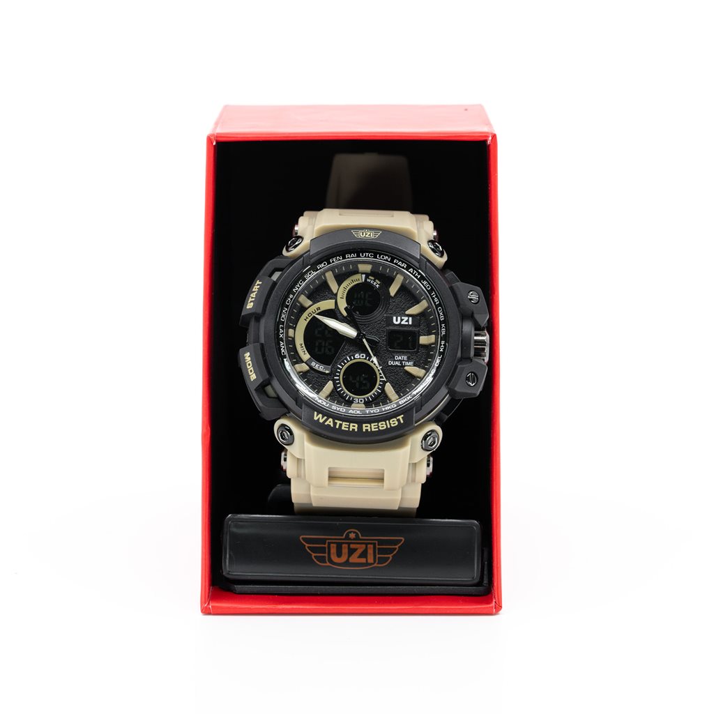 Reloj SHOCK verde con correa de goma, cuerpo ABS y cristal antiarañazos