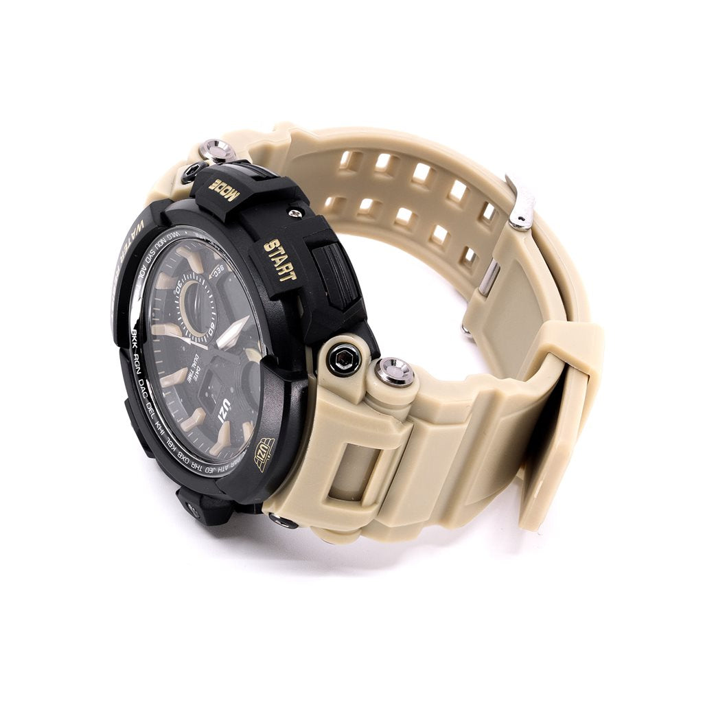 Reloj SHOCK verde con correa de goma, cuerpo ABS y cristal antiarañazos