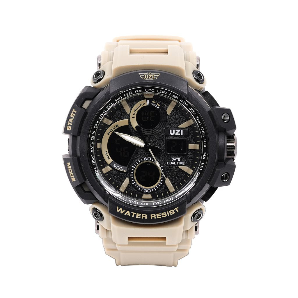 Reloj SHOCK verde con correa de goma, cuerpo ABS y cristal antiarañazos