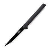 Navaja EDC OCCAM'S RAZOR con hoja estrecha de acero 440 y recubrimiento negro, con flipper