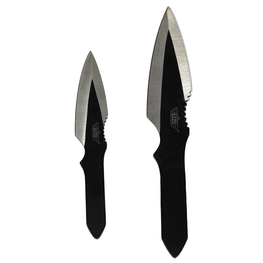 Set de 2 cuchillos arrojadizos de acero inoxidable con funda, 20,3 cm y 15,2 cm