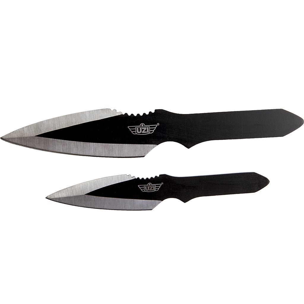 Set de 2 cuchillos arrojadizos de acero inoxidable con funda, 20,3 cm y 15,2 cm