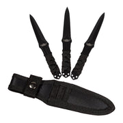 Set de 3 cuchillos arrojadizos de acero inoxidable con funda de nylon