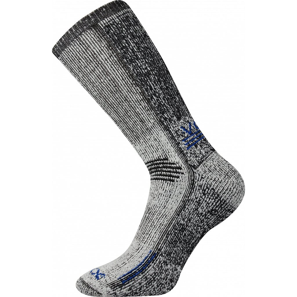 Calcetines ORBIT merino y COOLMAX gris y azul, clase térmica D (-35°C)