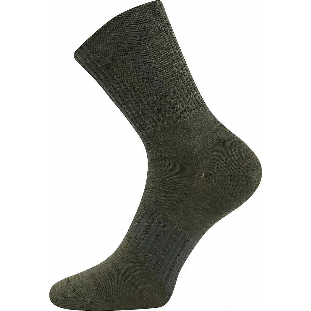 Calcetines POWRIX de lana merino verdes, unisex, confort para todo el día