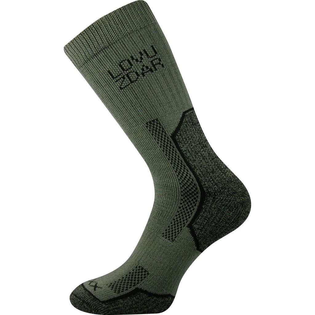 Calcetines térmicos de lana merino LOVAN para hombre, verdes, froté acolchado y puño ancho que no aprieta