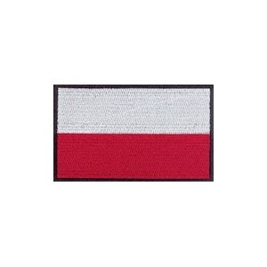 Parche textil con la bandera de Polonia 6,5 x 4,5 cm