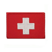 Parche textil con bandera de Suiza, aprox. 6,5 x 4,5 cm