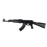 Réplica de entrenamiento AK-47 de goma negra con refuerzo metálico interior