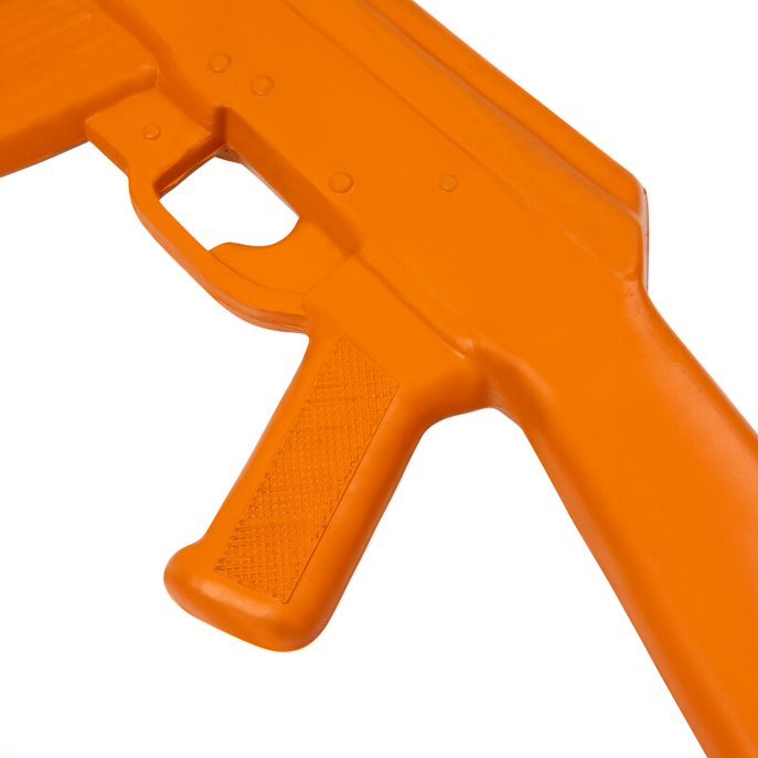 Réplica de entrenamiento AK-47 de goma naranja con refuerzo metálico interior