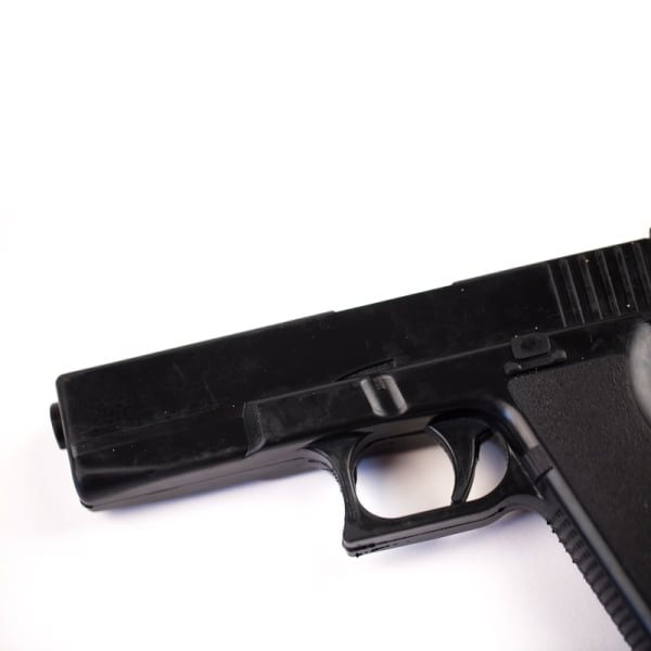 Réplica de pistola GLOCK de goma negra para entrenamiento, copia fiel en tamaño y peso