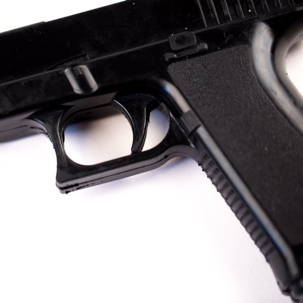 Réplica de pistola GLOCK de goma negra para entrenamiento, copia fiel en tamaño y peso