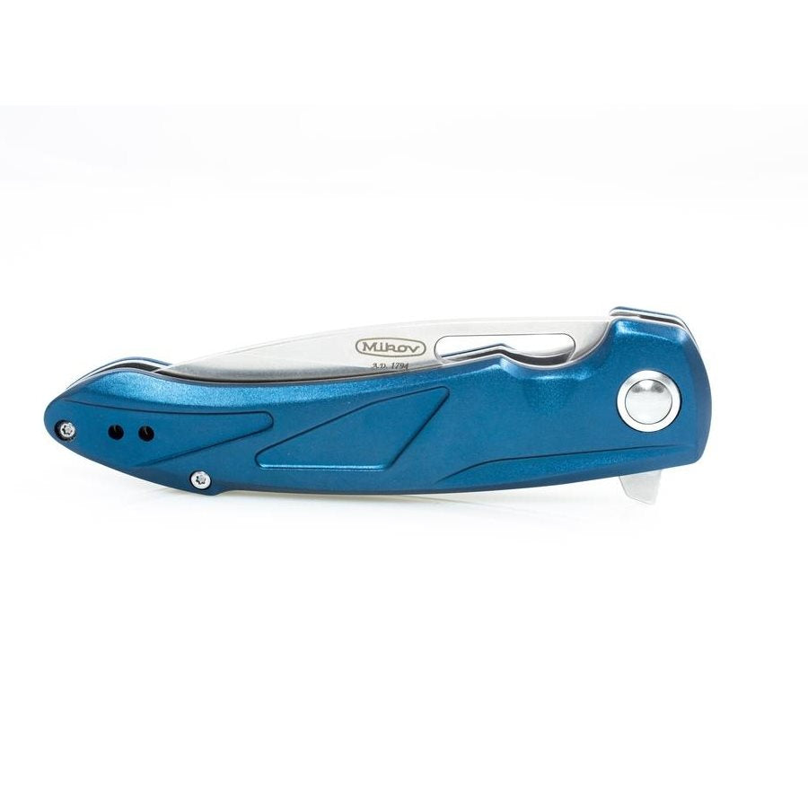 Cuchillo plegable ELIPT D2 azul Mikov, filo liso, diseño moderno
