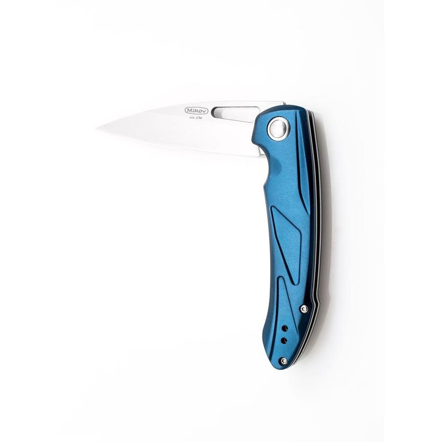 Cuchillo plegable ELIPT D2 azul Mikov, filo liso, diseño moderno