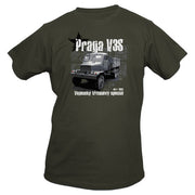 Camiseta verde con estampado frontal del motivo Praga V3S