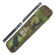 Funda textil UTON 362-4 Camouflage para cuchillos MIKOV con bolsillo, clip metálico de retención y accesorios (sierra, lima, paracord)