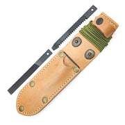 Funda de cuero UTON 362-4 con botones KIN DOT y plancheta metálica (latón envejecido)