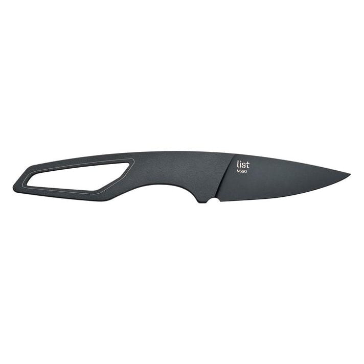 Cuchillo LIST azul con funda kydex y hoja lisa de acero N690