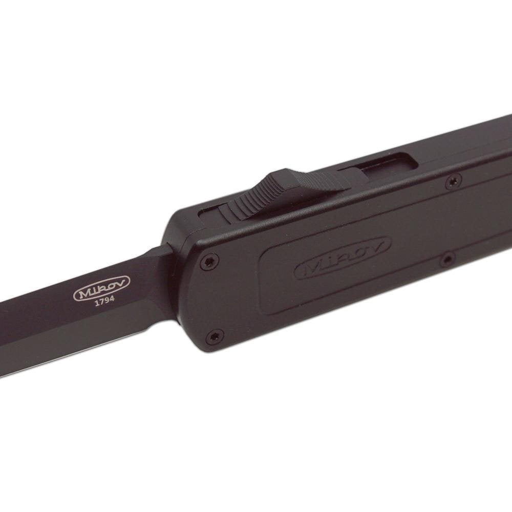 Cuchillo automático RAPTOR negro, versión moderna del Mikov Mackie