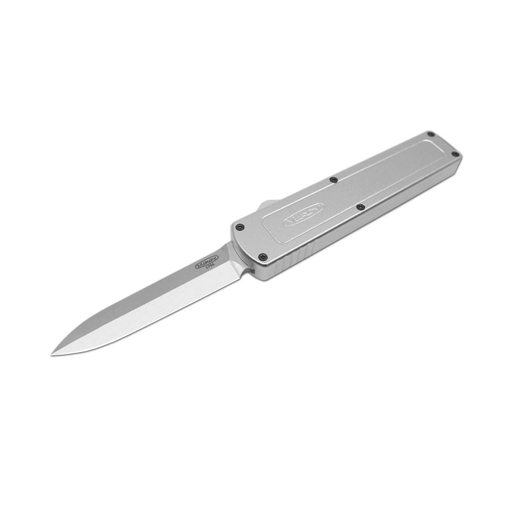 Cuchillo automático RAPTOR plateado, versión moderna del Mikov Mackie