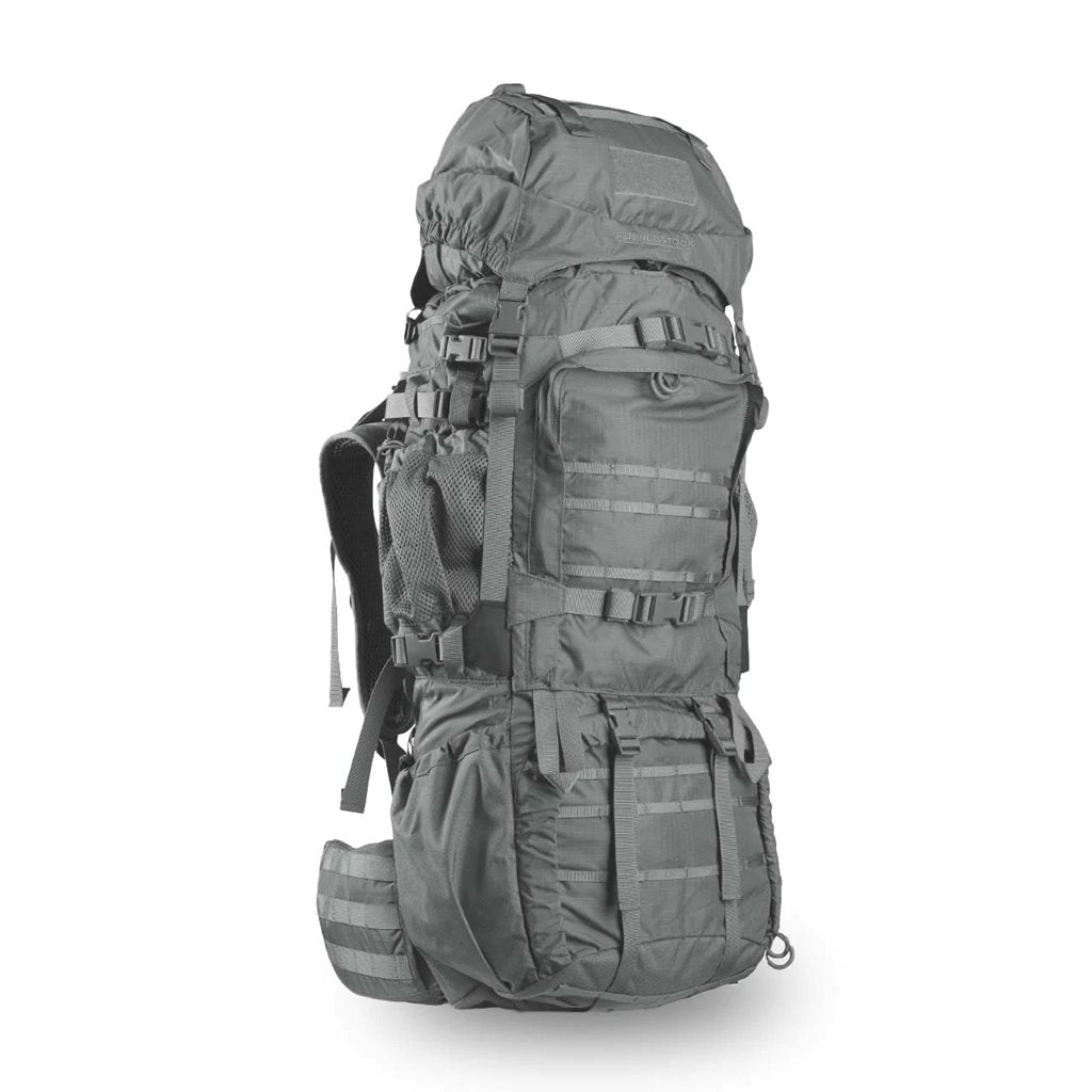 Mochila V69 DESTROYER gris (60 L) con armazón de aluminio y dos compartimentos