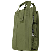 Inserto universal para mochila verde, dimensiones aprox. 220×410×76 mm — fácil organización y extracción