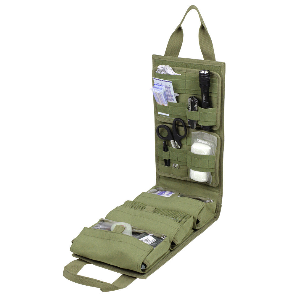 Inserto universal para mochila verde, dimensiones aprox. 220×410×76 mm — fácil organización y extracción
