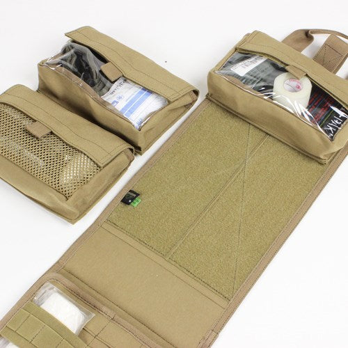 Inserto universal para mochila verde, dimensiones aprox. 220×410×76 mm — fácil organización y extracción