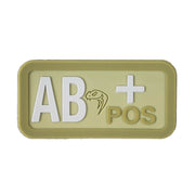 Parche 3D KREV AB+ de goma con velcro, aprox. 50 x 25 mm