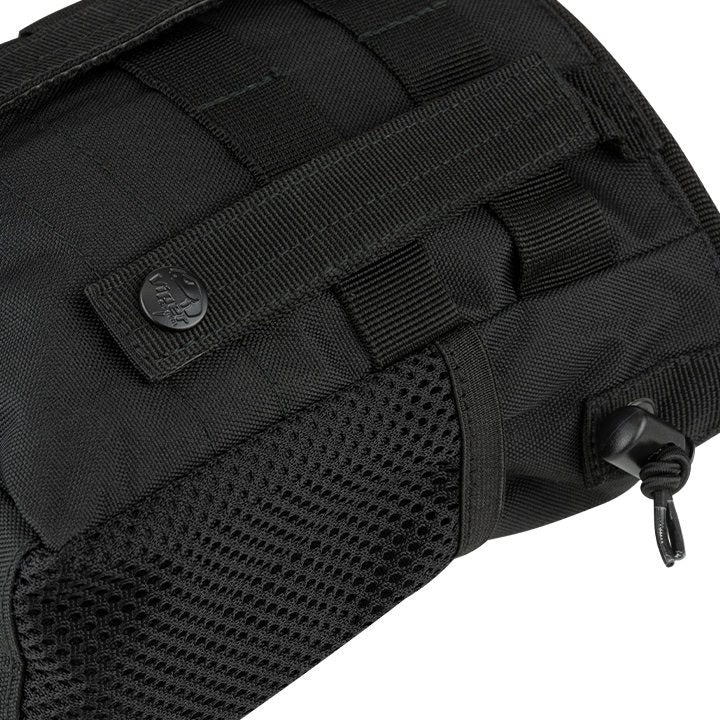 Bolsa Dump Bag para cargadores vacíos negra con bolsillo frontal y D-anilla