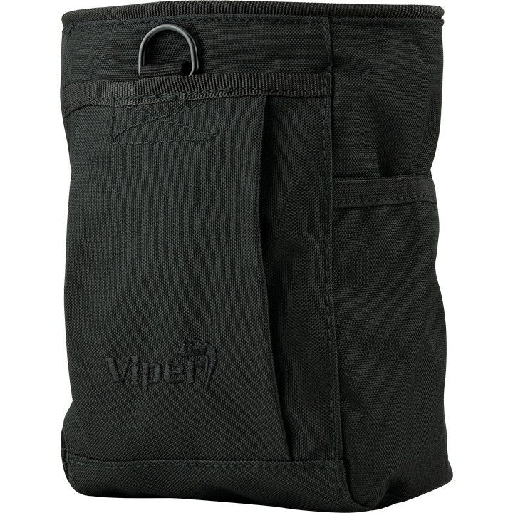 Bolsa Dump Bag para cargadores vacíos negra con bolsillo frontal y D-anilla