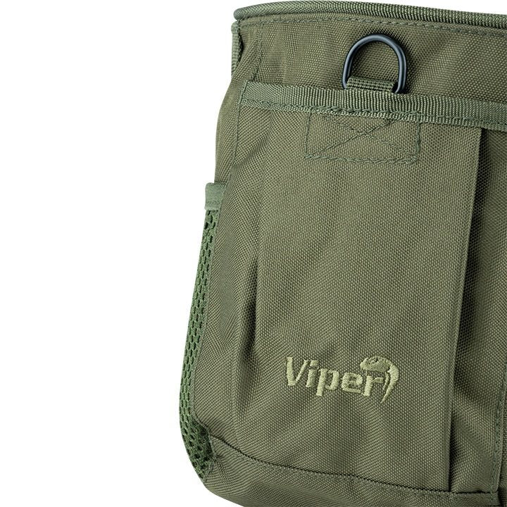 Bolsa Dump Bag para cargadores vacíos negra con bolsillo frontal y D-anilla