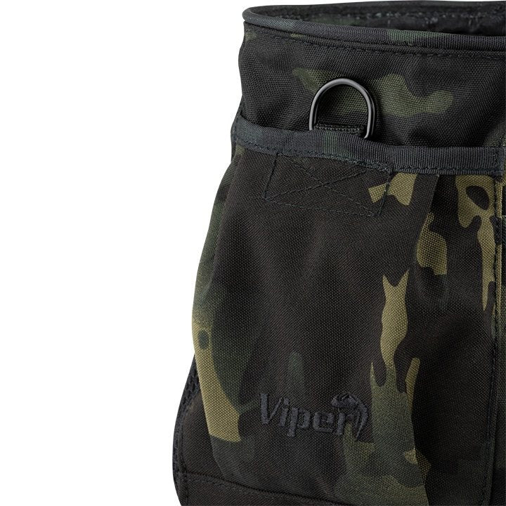 Bolsa Dump Bag para cargadores vacíos negra con bolsillo frontal y D-anilla
