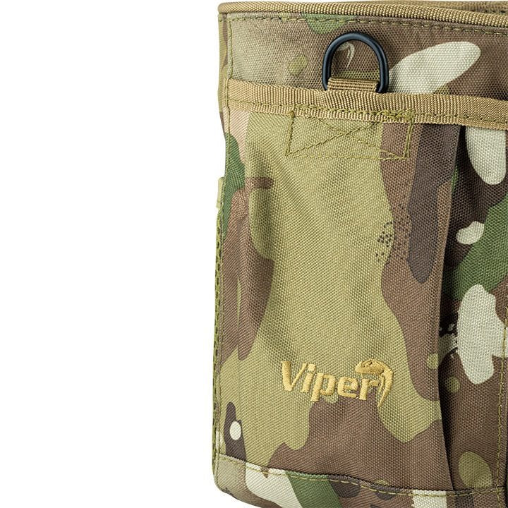 Bolsa Dump Bag para cargadores vacíos negra con bolsillo frontal y D-anilla