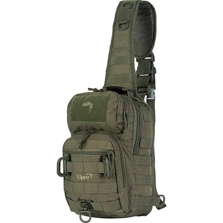 Mochila bandolera VIPER 10L negra Cordura 31x20x16 cm