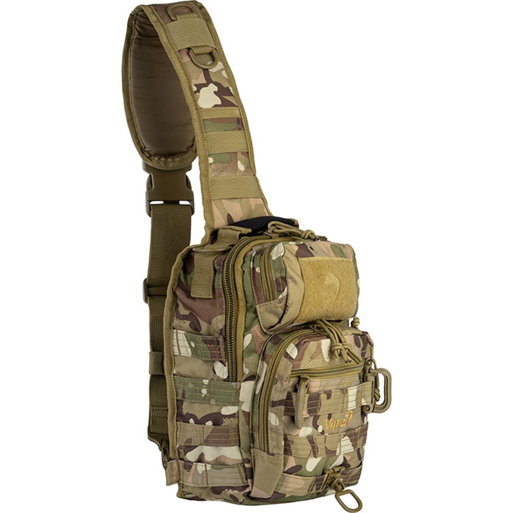 Mochila bandolera VIPER 10L negra Cordura 31x20x16 cm
