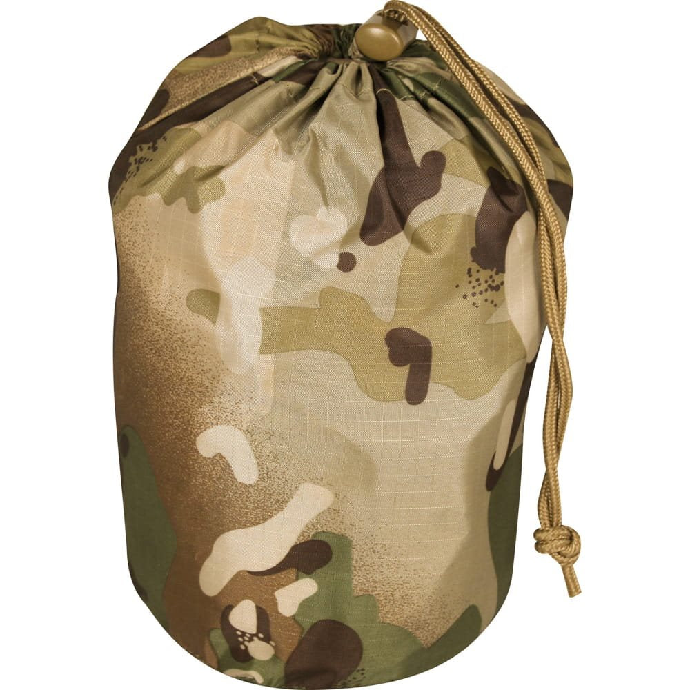 Lona BASHA 270 x 175 cm de nylon recubierto, plegada en bolsa aprox. 20 x 16 x 7 cm