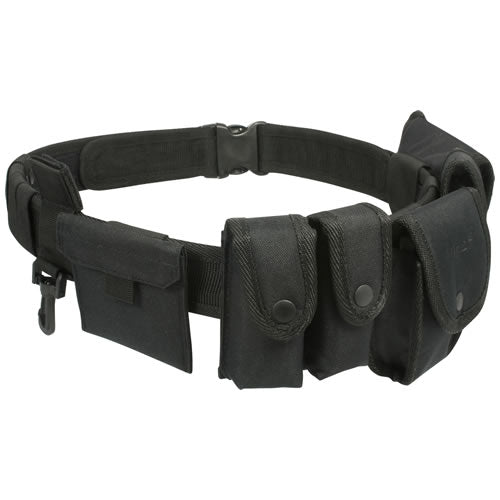 Cinturón SECURITY VIPER negro con 6 fundas (esposas, spray, documentos, llaves, cargadores)