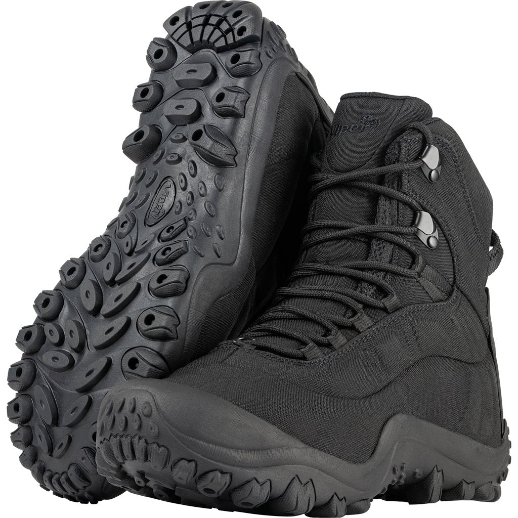 Botas tácticas VENOM negras con empeine de Cordura y suela antideslizante