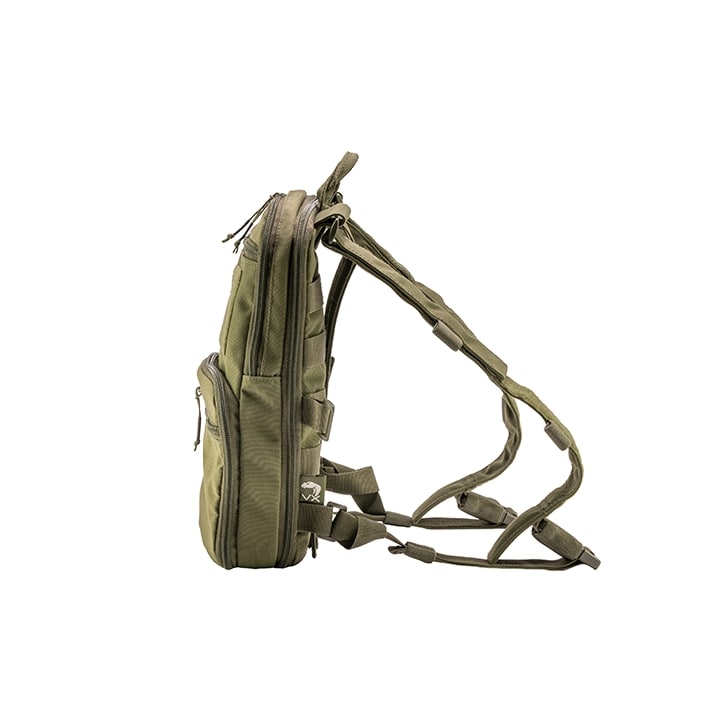 Mochila VX CHARGER negra con compartimentos ampliables y tejido 700D Polytech