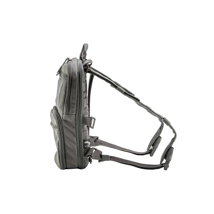 Mochila VX CHARGER negra con compartimentos ampliables y tejido 700D Polytech