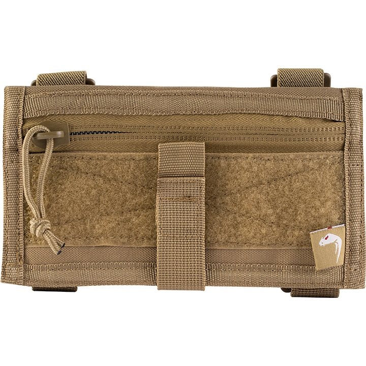 Funda ID táctica VIPER para muñeca negra con compartimentos transparentes y tejido Cordura