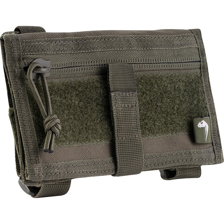 Funda ID táctica VIPER para muñeca negra con compartimentos transparentes y tejido Cordura