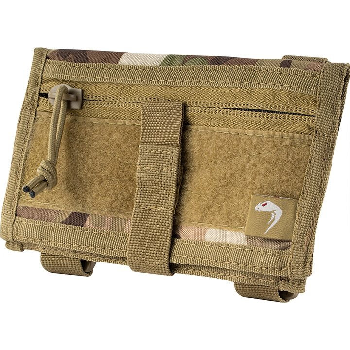 Funda táctica VIPER para muñeca negra con compartimentos transparentes para documentos, material Cordura