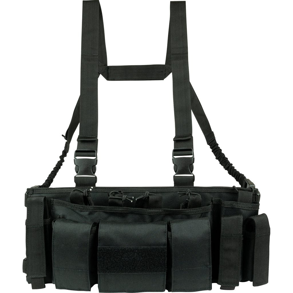 Vesta táctica Special Ops Chest Rig negra, Cordura 600D